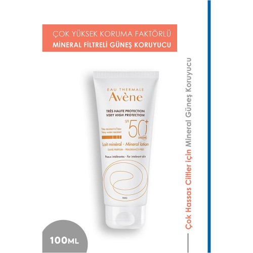 Avene Lait Minéral Mineral Lotion Mineral Güneş Losyonu SPF50+ 100ml Avene Lait Minéral Mineral Lotion Mineral Güneş Losyonu SPF50+ 100ml