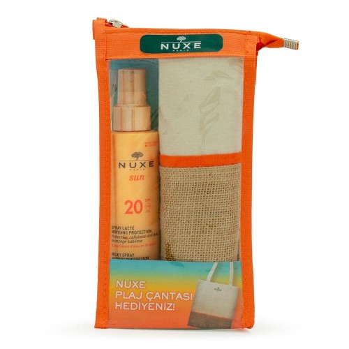 Nuxe Sun Güneş Koruyucu Yüz ve Vücut Sütü Spf 20 Plaj Çantası Hediyeli 150ml