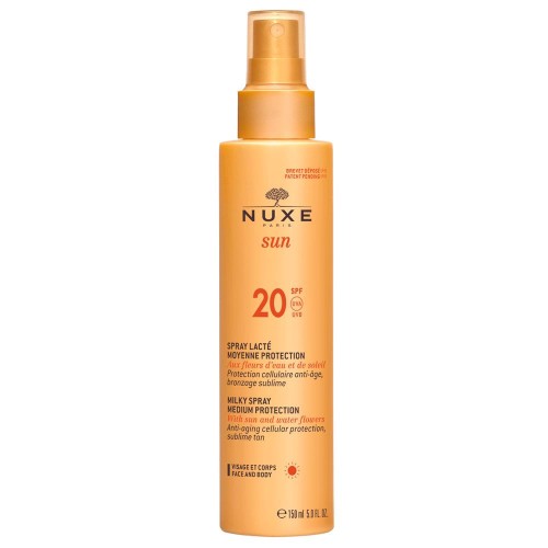 Nuxe Sun Milk Spray Lacte SPF 20 - Güneş Koruyucu Yüz ve Vücut Sütü (Orta Koruma) 150ml Nuxe Sun Milk Spray Lacte SPF 20 - Güneş Koruyucu Yüz ve Vücut Sütü (Orta Koruma) 150ml