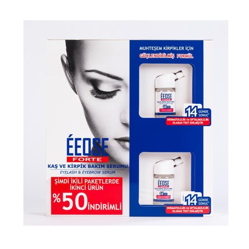 Eeose Forte Kaş ve Kirpik Bakım Serumu 2x10 ml Set 30 % Eeose Forte Kaş ve Kirpik Bakım Serumu 2x10 ml Set 30 %