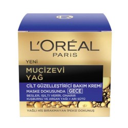 Loreal Paris Mucizevi Yağ Gece Bakım Kremi 50 ml Loreal Paris Mucizevi Yağ Gece Bakım Kremi 50 ml