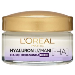 Loreal Paris Hyaluron Uzmanı Cilt Dolgunlaştıran Nemlendirici Gece Kremi 50ml Loreal Paris Hyaluron Uzmanı Cilt Dolgunlaştıran Nemlendirici Gece Kremi 50ml