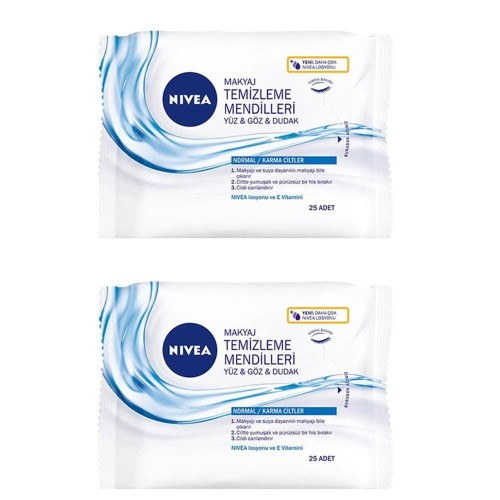 Nivea Makyaj Temizleme Mendili 2x25Adet Nivea Makyaj Temizleme Mendili 2x25Adet