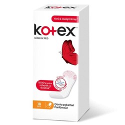 Kotex İnce Günlük Ped Parfümsüz Çanta Paketli 18 Adet Kotex İnce Günlük Ped Parfümsüz Çanta Paketli 18 Adet