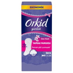 Orkid Yaprak Pamuksu Deo Fresh İnce Günlük Ped 34 adet Orkid Yaprak Pamuksu Deo Fresh İnce Günlük Ped 34 adet