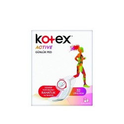 Kotex Active Günlük Ped Ultra İnce 32 Adet Kotex Active Günlük Ped Ultra İnce 32 Adet