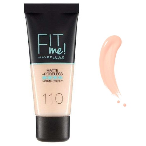 Maybelline New York Fit Me Matte+Poreless Fondöten 110 Porcelain - Mat Fondöten Maybelline New York Fit Me Matte+Poreless Fondöten 110 Porcelain - Mat Fondöten