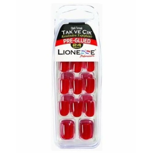 Lionesse Pre Glued Takma Tırnak Kırmızı 4403 Lionesse Pre Glued Takma Tırnak Kırmızı 4403