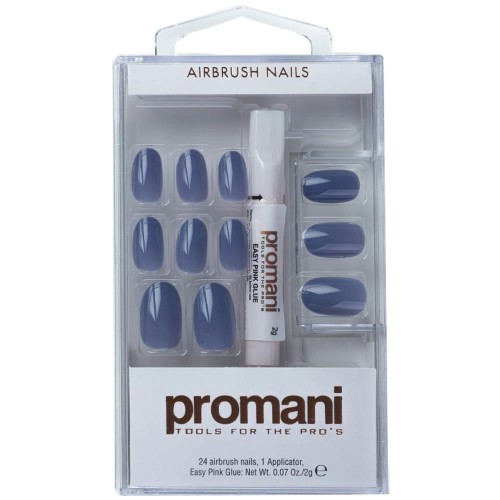 Promani Koyu Mavi Slate Takma Tırnak Kiti Promani Koyu Mavi Slate Takma Tırnak Kiti