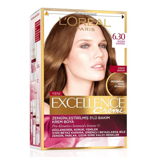 Loreal Paris Excellence Saç Boya 630 Badem Kahve Loreal Paris Excellence Saç Boya 630 Badem Kahve