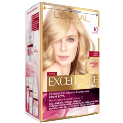 Loreal Paris Excellence Creme Saç Boyası 10 Açık Sarı Loreal Paris Excellence Creme Saç Boyası 10 Açık Sarı
